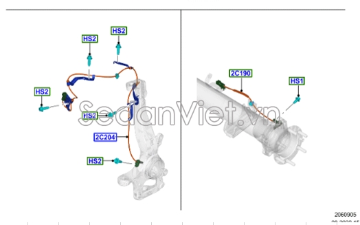 Cảm biến ABS sau MB3Z2C190F