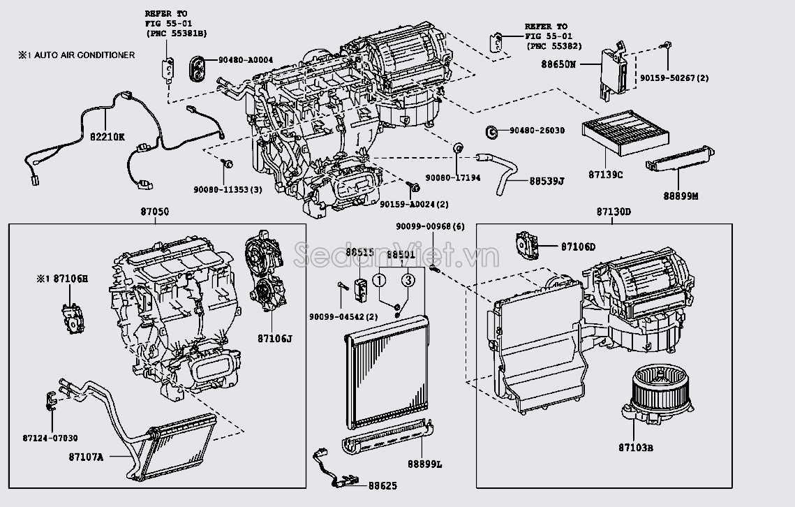 Hộp điều khiển điều hòa 886500T040