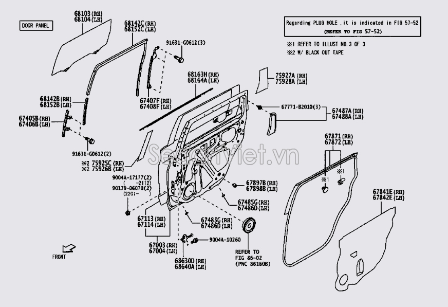 Ốp nhựa trang trí ngoài cánh cửa 75928BZ070C0