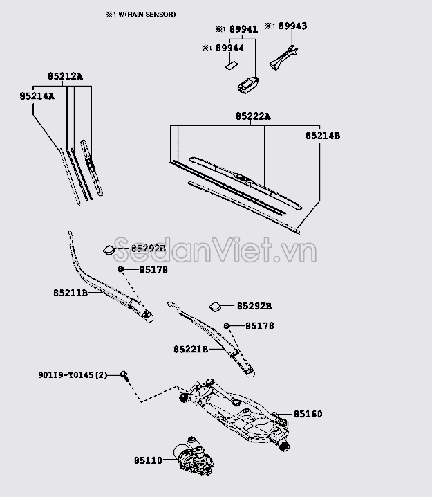 Cần gạt mưa Toyota Corolla Altis 2014