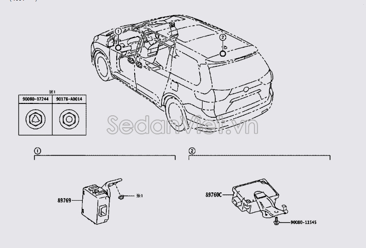 Hộp điều khiển áp suất lốp 8976908030