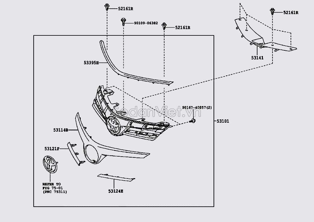 Nẹp mạ ca lăng 5312402380