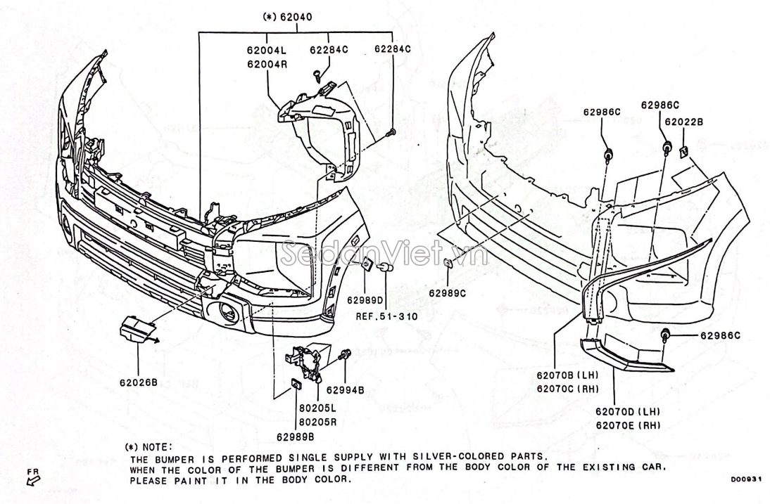 Nẹp mạ cản trước 6407A399