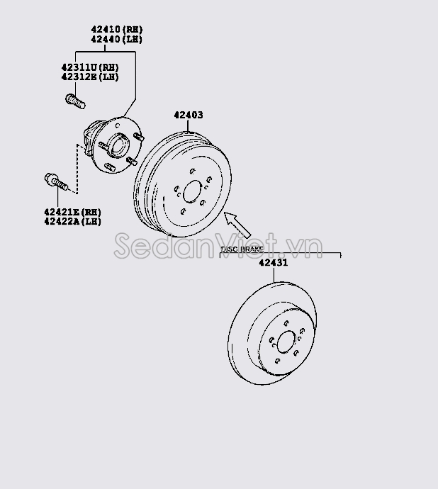 Đĩa phanh sau 4243102110