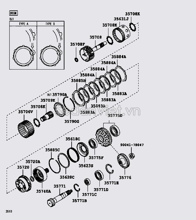 Piston hộp số tự động 35623B1040