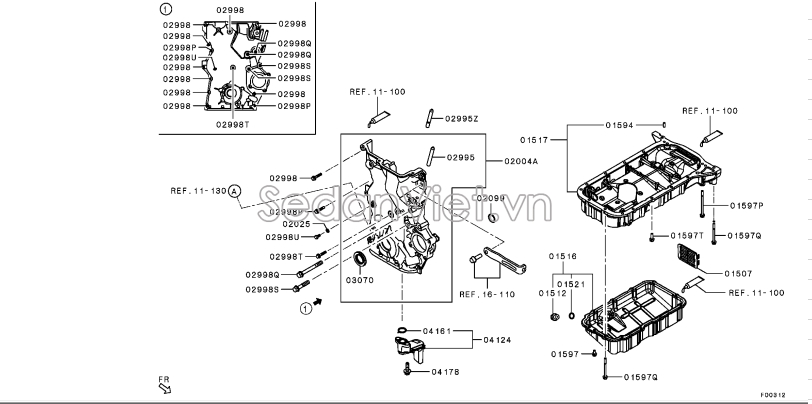 Phớt bơm dầu động cơ 13510W510P