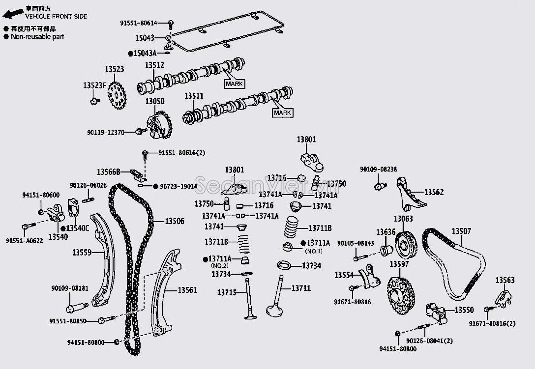 Xích cam Toyota Land Cruiser Prado 2009-2013