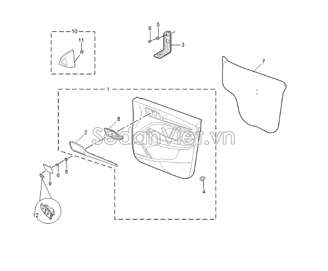 Viền táp bi cửa trước 10360666