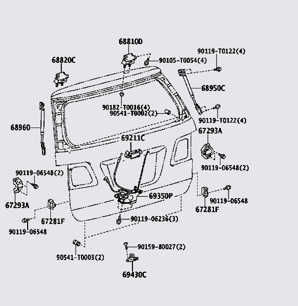 Ti chống cốp hậu 689600K251