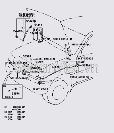 Ổ khóa ngậm capo 5351060110