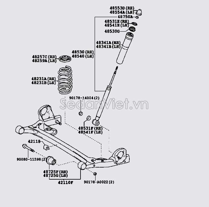 Cao su cầu sau 4872508020