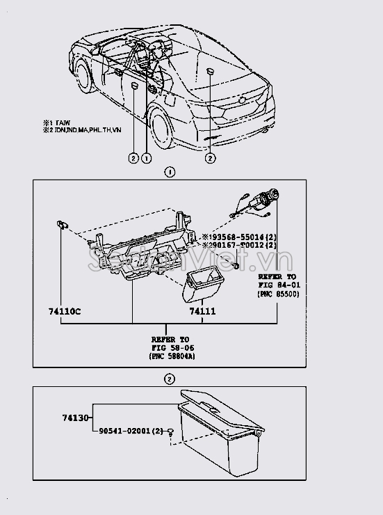 Hộp gạt tàn thuốc lá 7411106010