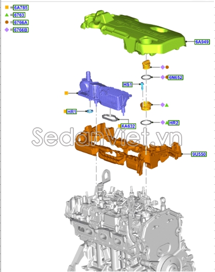 Nắp đổ dầu LB3Z6766A