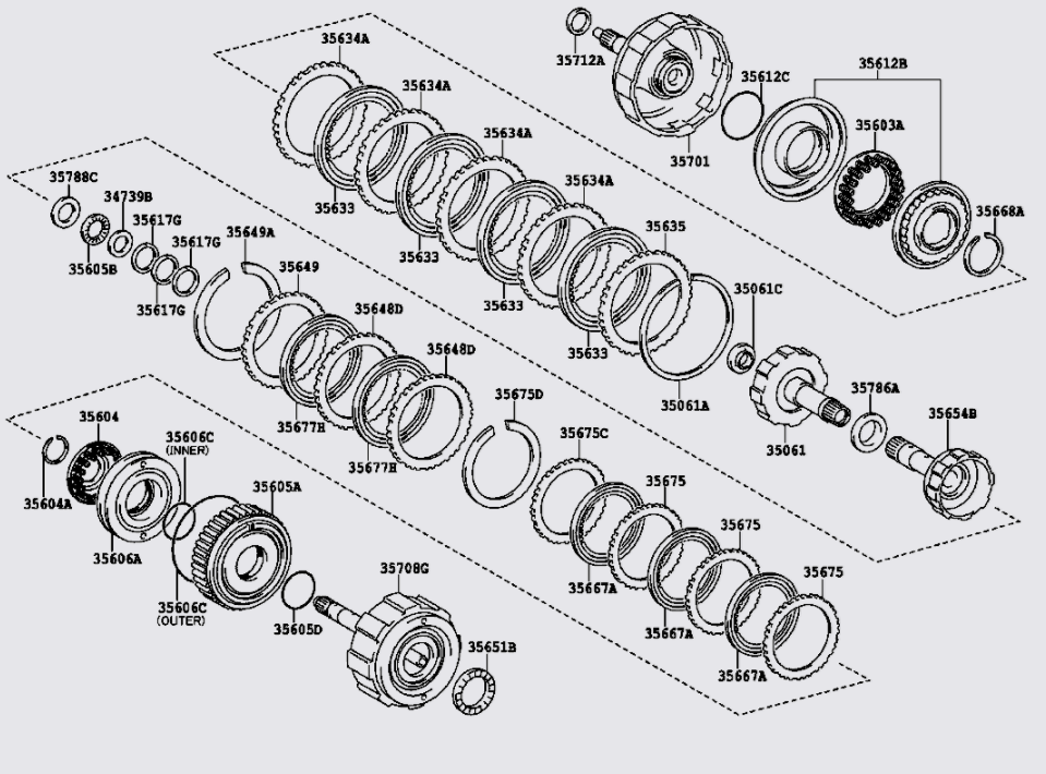 Phớt trục đầu ra hộp số tự động 3561752020