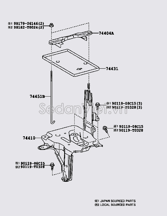 Khay đỡ bình ắc quy 744100D150