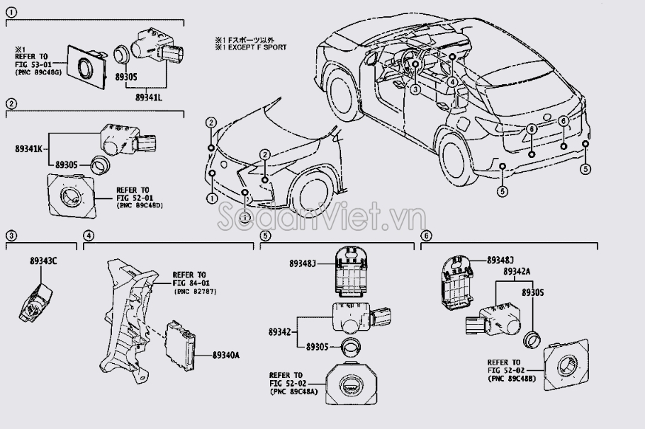 Cảm biến báo đỗ xe 8934348010