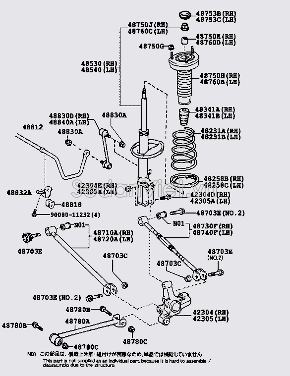 Lò xo giảm xóc sau 482310T020