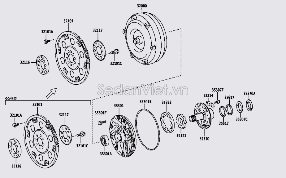 Bơm dầu hộp số tự động 3530171010