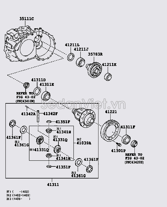 Vỏ hộp số tự động phần trong 3510508020