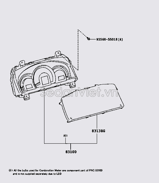 Mặt kính đồng hồ công tơ mét 838520X470