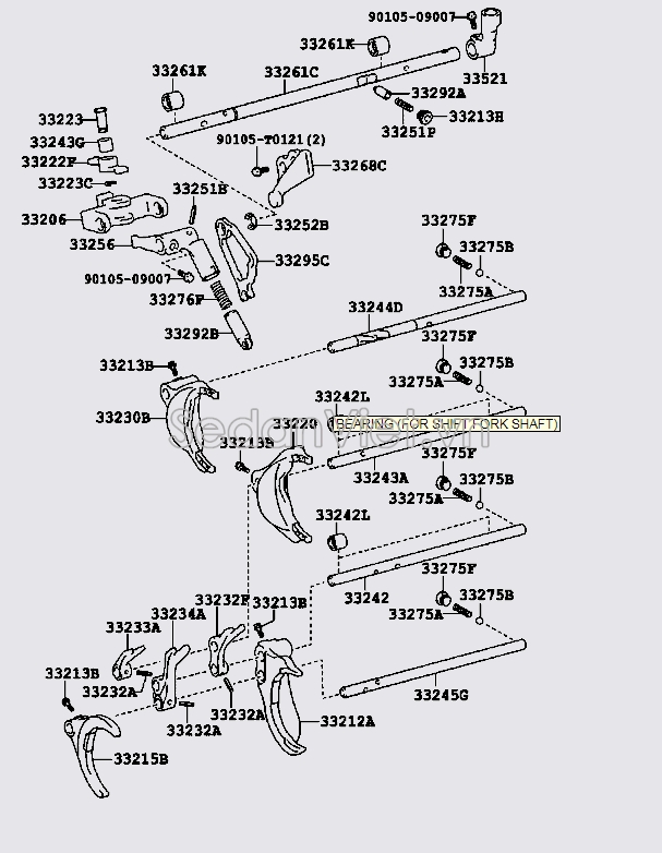 Trục đi số càng cua số 1 332420K092