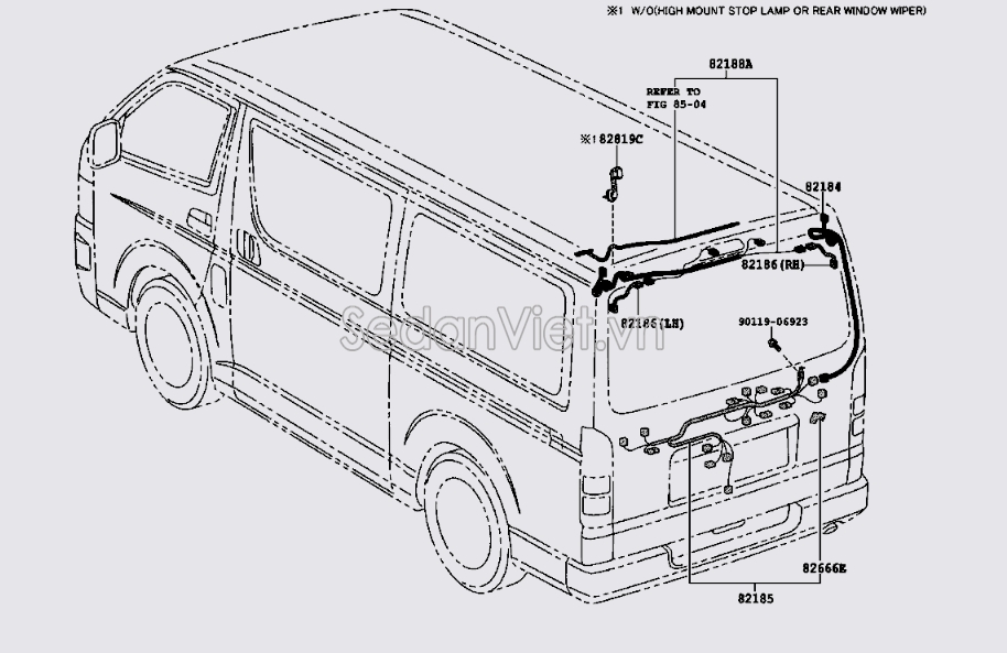 Dây điện cánh cửa cốp hậu 8218426350