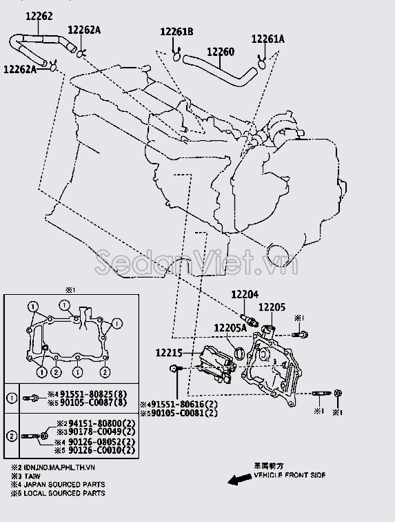 Van nắp giàn cam 1220436020