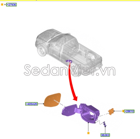 Ống hồi hơi nhiên liệu Ford Everest 2022