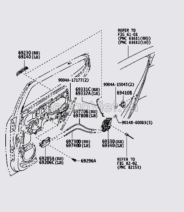 Tay mở cửa ngoài 69220BZ310D0