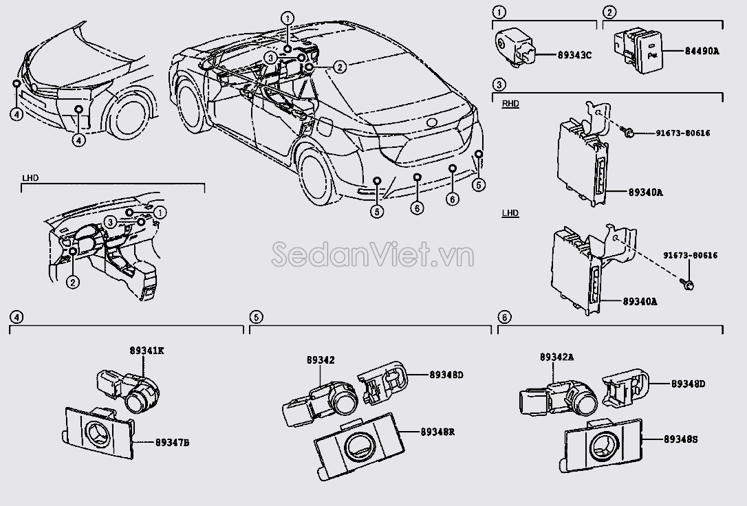 Cảm biến va chạm 8934160060E1