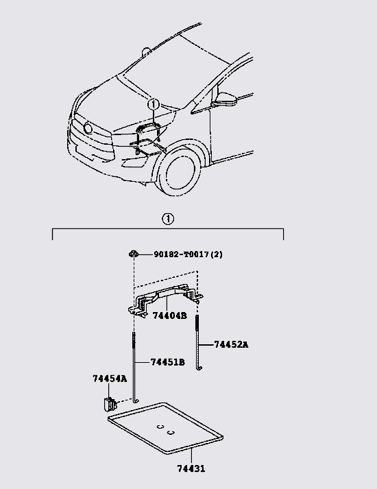 Thanh sắt chặn bình ắc quy 74404KK010