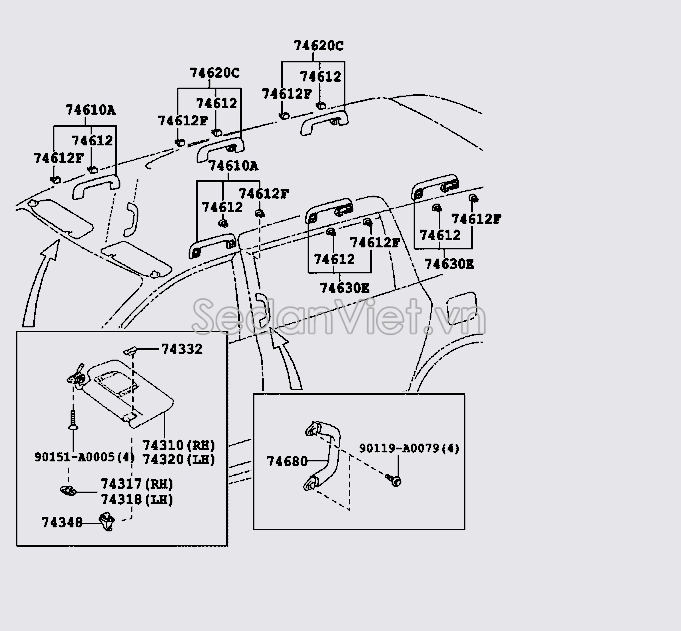 Chắn nắng trong xe 7432008041E0