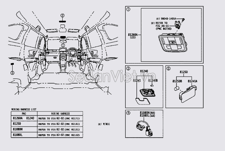 Đèn chiếu sáng trong xe 1 81241B2100