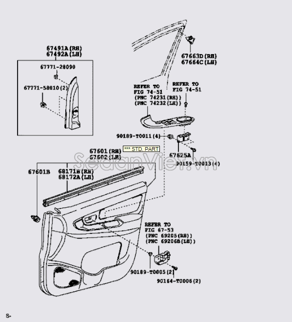 Táp bi cửa 676100K140E1