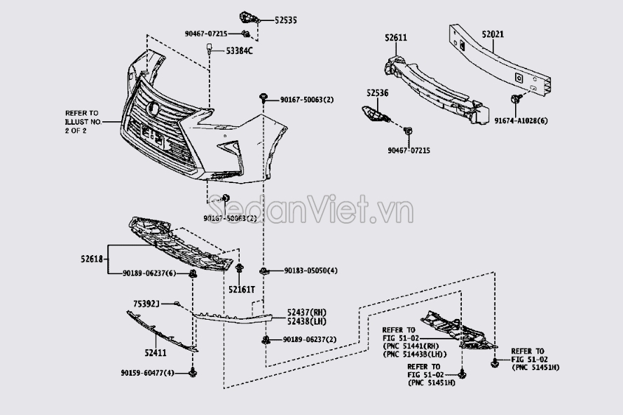 Xương giằng ngang cản trước 5202148051