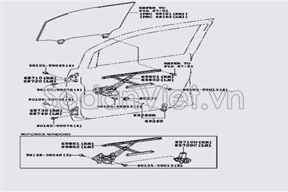 Bản lề cánh cửa trước 687200K020