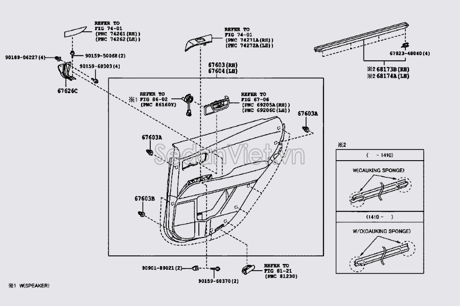 Nẹp chân kính cánh cửa 6817448050