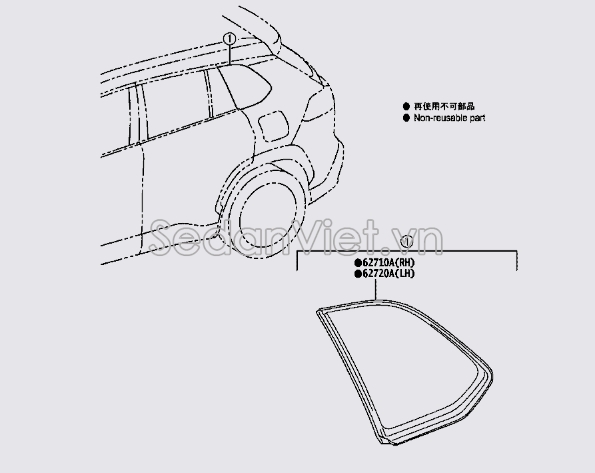 Kính chắn gió sau 627200A010