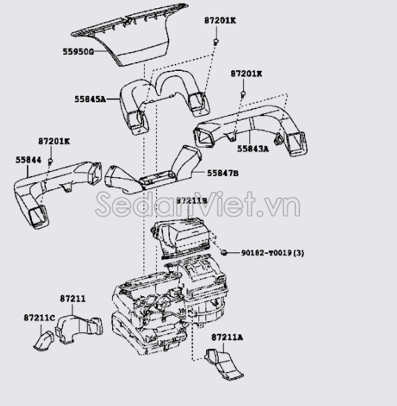 Ống chia gió điều hòa 558440K030