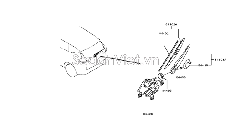 Cần gạt mưa sau 8253A261