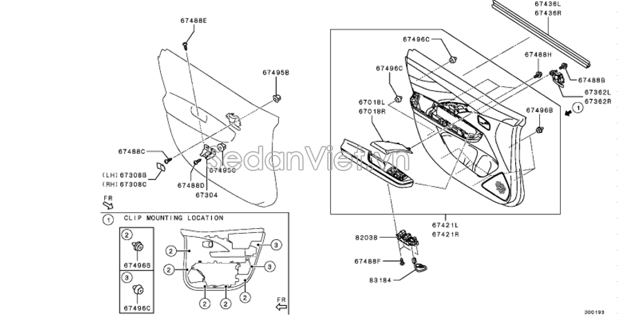 Tay mở cửa trong trước 5716A616XA