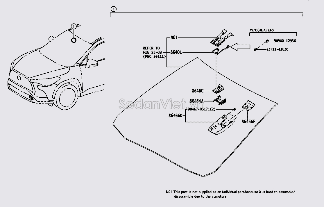 Giá đỡ camera trước 86466K1010