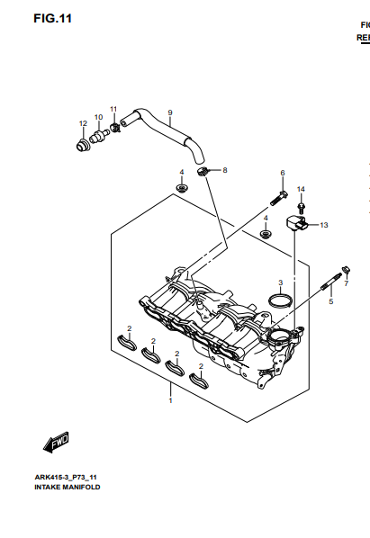 Ống PCV vào cổ hút 1119373R00000