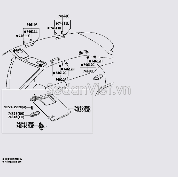 Chắn nắng trong xe 7432048520A0