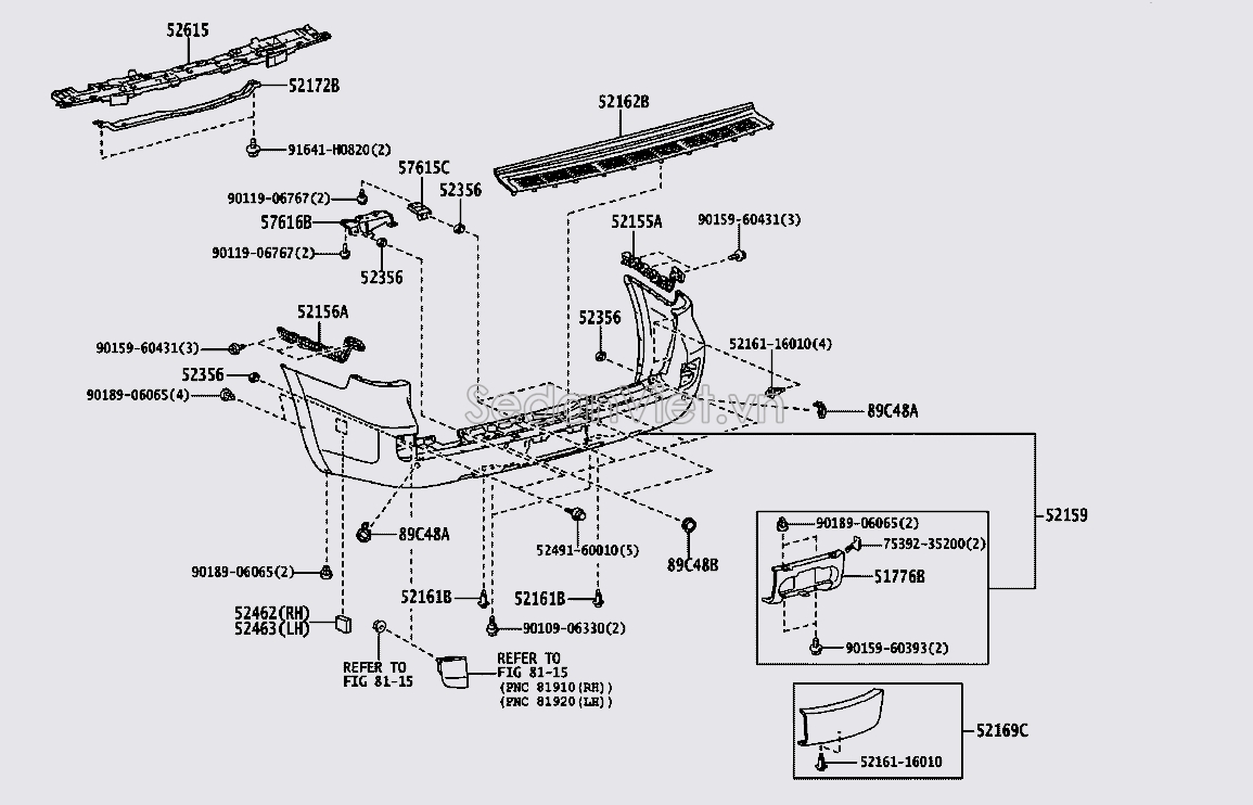 Nẹp cài cản 5215660070