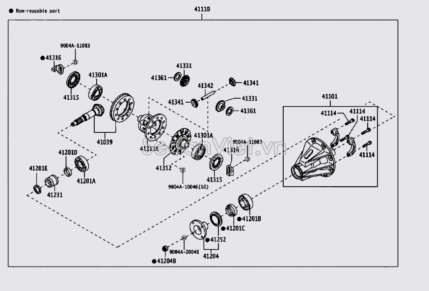 Phớt đầu quả dứa 9004A31043