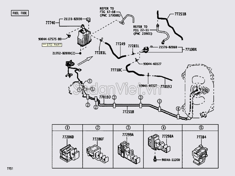 Nắp hộp lọc xăng thừa 17660BZ070