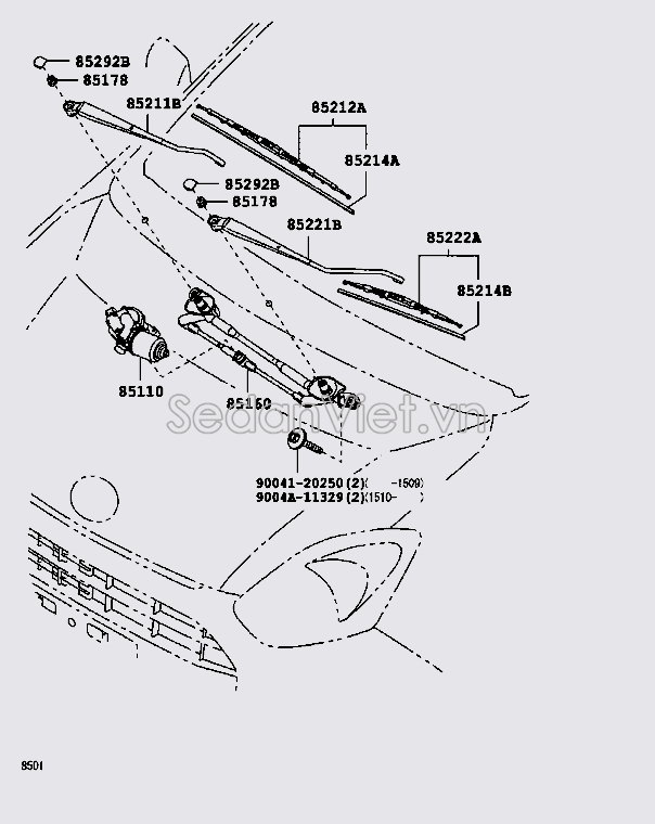 Cần gạt mưa 85221BZ180