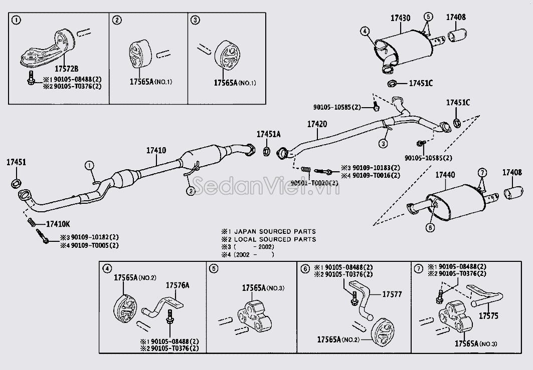 Ống xả đoạn cuối 17430F0030