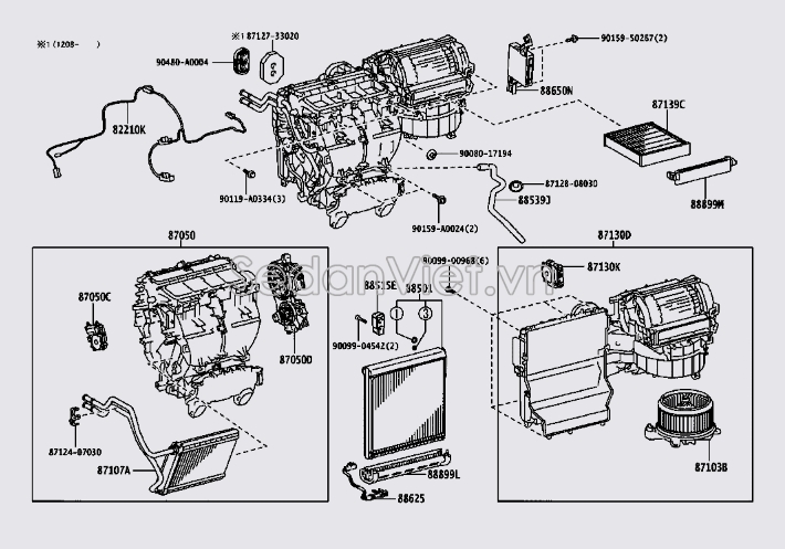 Quạt gió điều hòa trong xe 871030C051